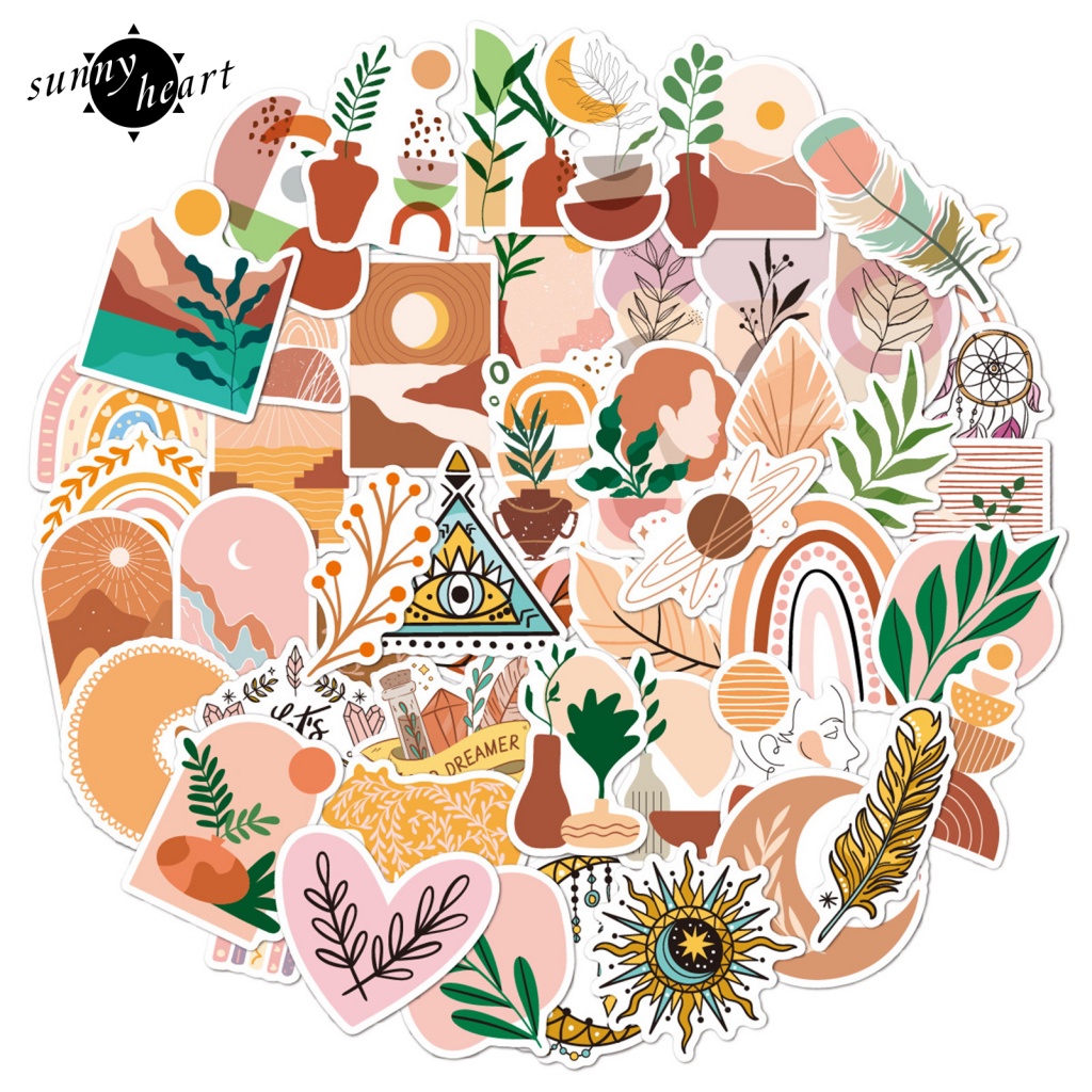 Sunnyheart Bộ 50 Miếng Dán Tuyệt Vời Cho Chai Nước Laptop Xe Hơi Ván Trượt Máy Tính Xe Đạp Sổ Lưu Niệm Đi Học