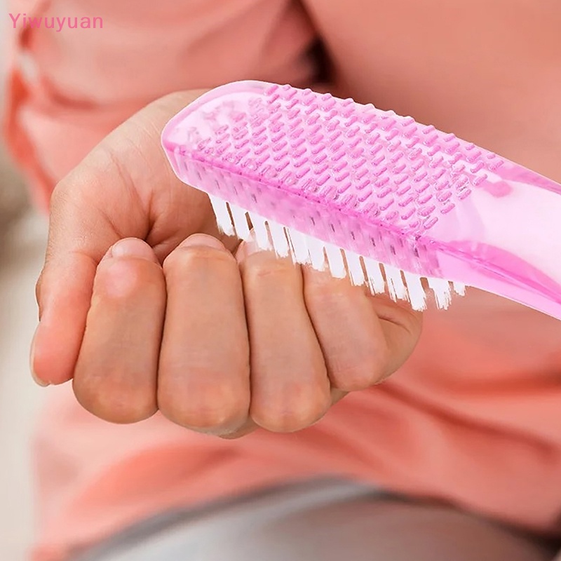 Bàn Chải Nhựa Mềm Cán Cong Loại Bỏ Bụi Cho Móng Tay