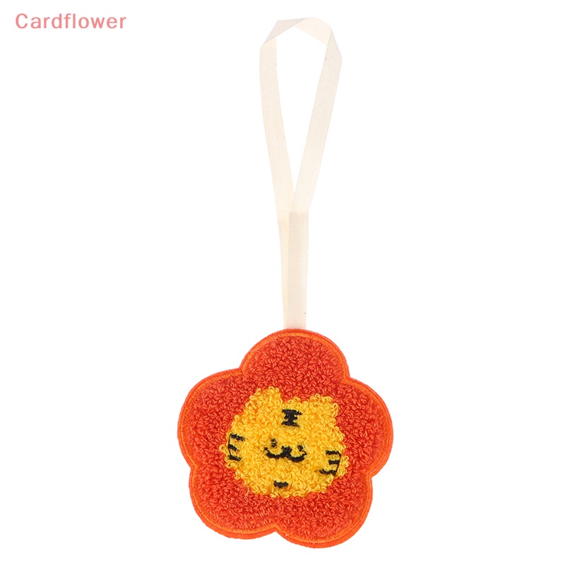 < Cardflower > Móc Khóa Thêu Hình Gấu Nhỏ Dễ Thương Tinh Tế Thời Trang Kèm Thẻ Tên Trang Trí Túi Xách