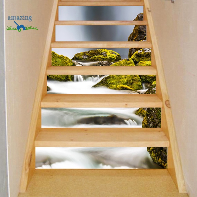 Miếng Dán Trang Trí Cầu Thang Hình Tháp Nước 3D Độc Đáo