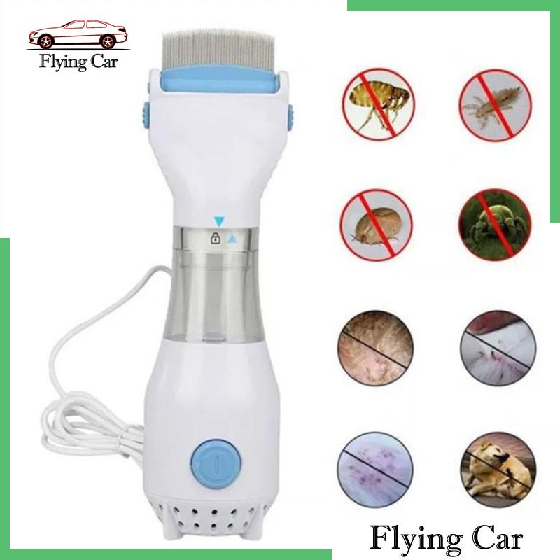 Lược Điện Chải Lông Cho Thú Cưng Chống Bọ Chét Có Tay Cầm Dài Tiện Lợi
