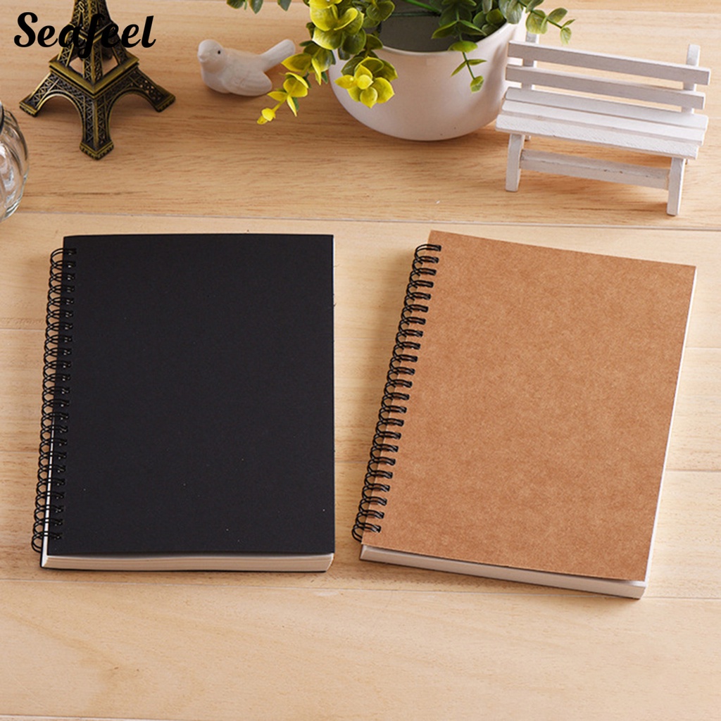 Sổ Tay Bìa Giấy Trơn Kiểu Retro Dễ Thương