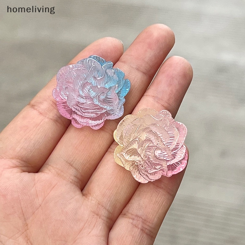 Bộ 2 Kẹp Tóc Hoa Trà Dạ Quang Xinh Xắn