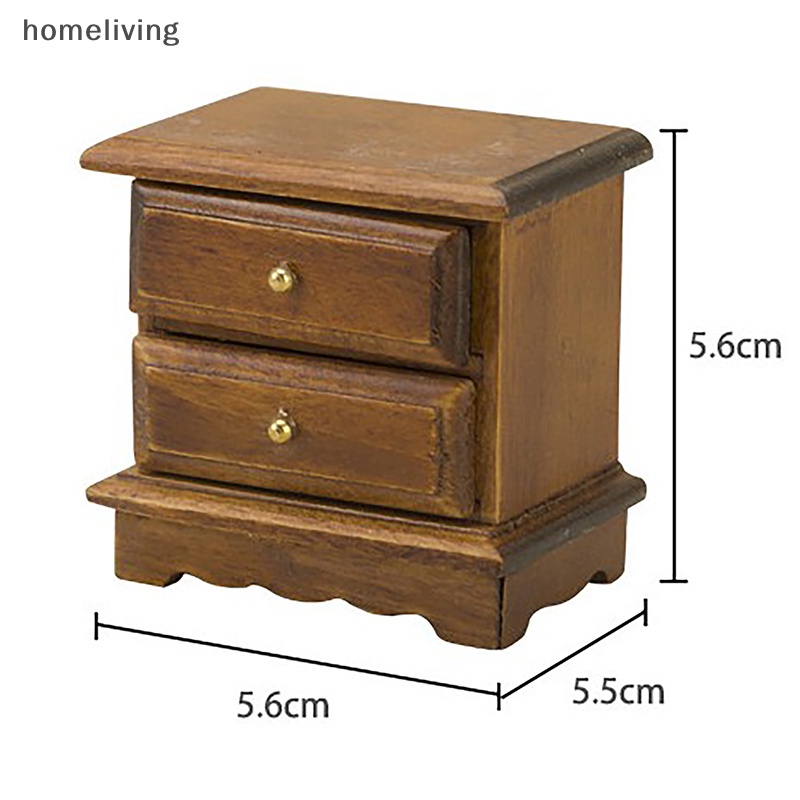 Mô Hình Tủ Hai Tầng Thủ Công Dùng Trang Trí Nhà Búp Bê 1: 12