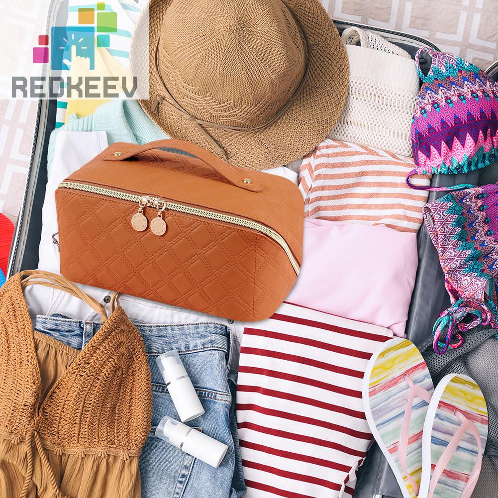 Túi Da PU Đựng Mỹ Phẩm Đa Năng Đính Kim Cương Dành Cho Nữ