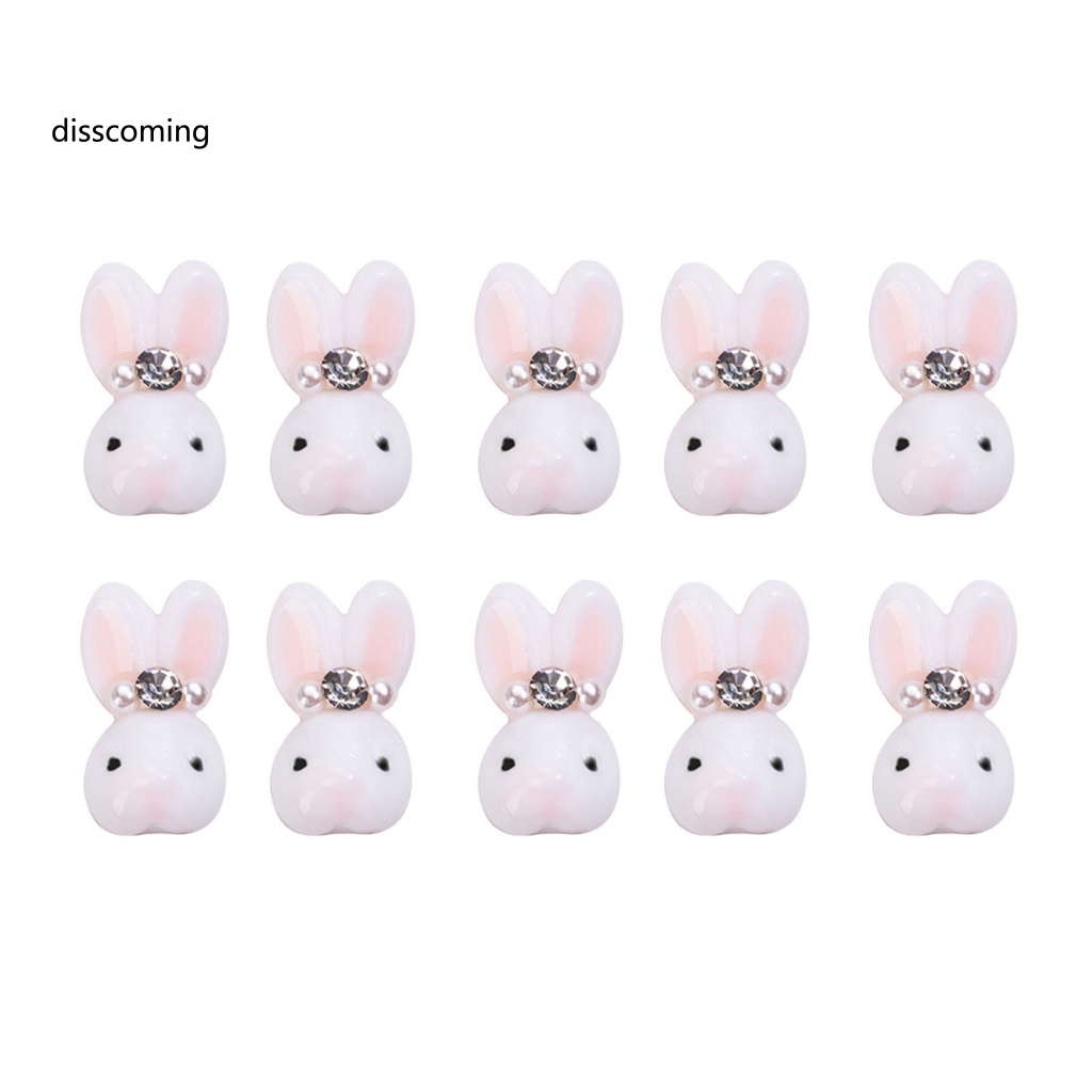 Áo Khoác Dáng Dài In Họa Tiết Cá Tính Trẻ Trung| Set 10 Phụ Kiện Trang Trí Móng Tay Hình Thỏ Hoạt Hình Dễ Thương