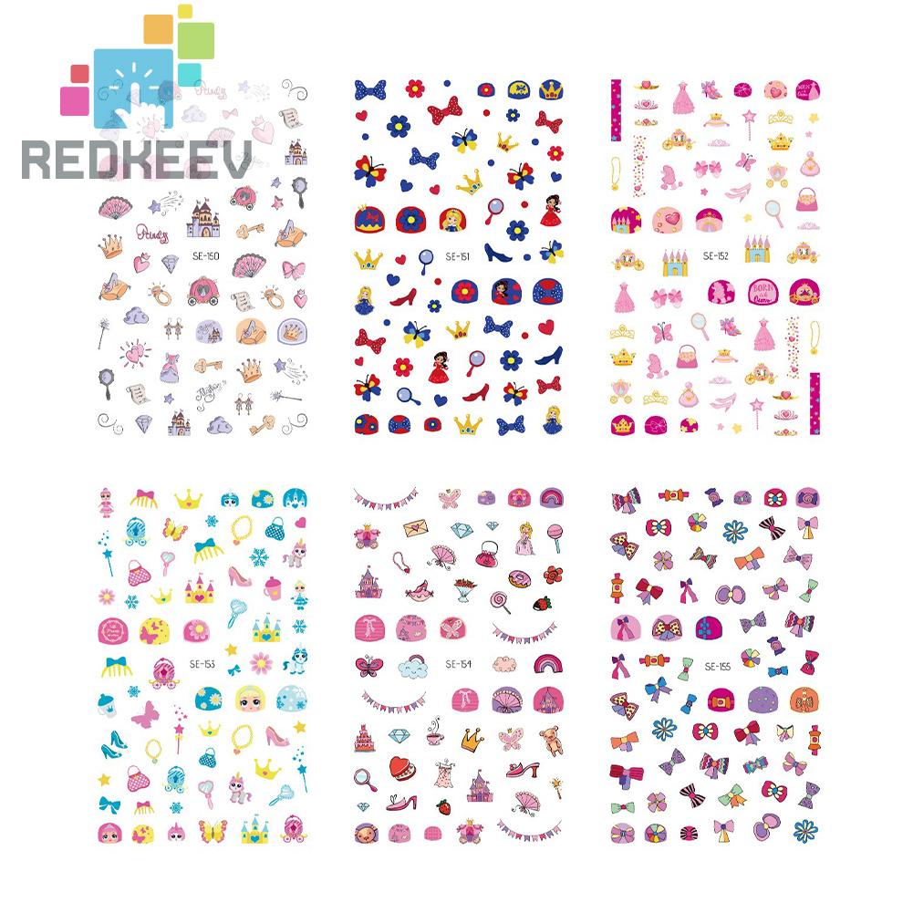 Bộ 12 Miếng Dán Trang Trí Móng Tay DIY Họa Tiết Hoạt Hình Dễ Sử Dụng