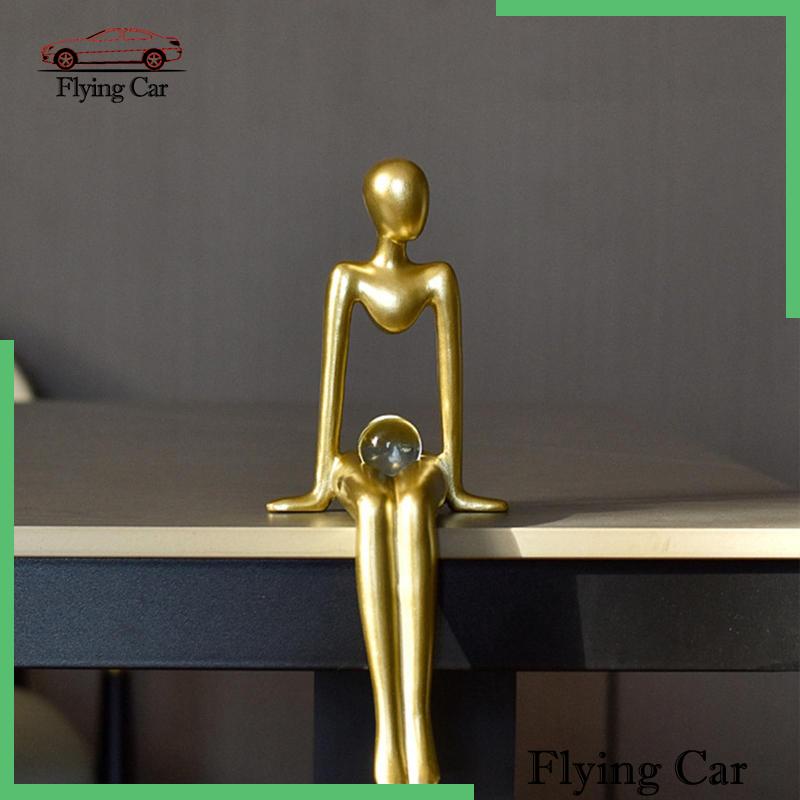 Đồ trang trí Tượng Người Suy Tư Mini Bằng Nhựa Resin Hiện Đại Trang Trí Nhà Cửa