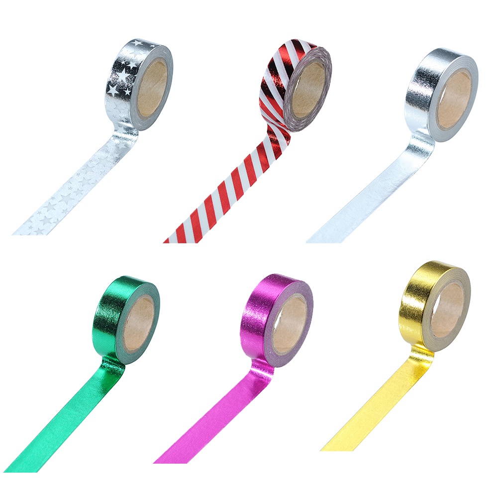 Cuộn Băng Lá Vàng 10mx15mm Chuyên Dụng Cho Trang Trí Sổ