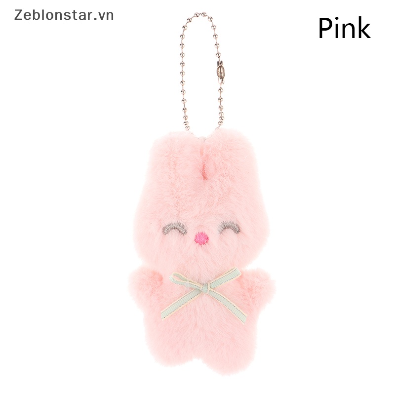 Móc Khóa Hình Thỏ Nhồi Bông Mềm Mại Dễ Thương