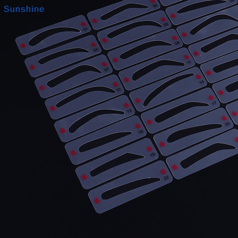 Set 24 Khuôn Kẻ Lông Mày Tiện Dụng Chất Lượng Cao