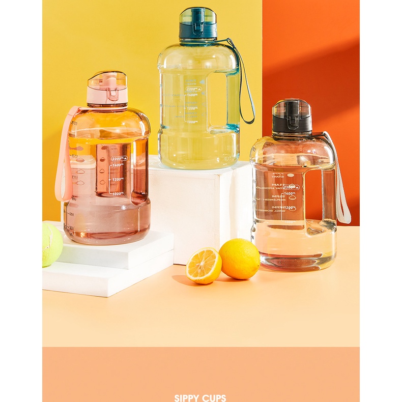 Bình Nước Trong Suốt Dung Tích Lớn Chịu Nhiệt Cao Tiện Dụng Cho Nữ