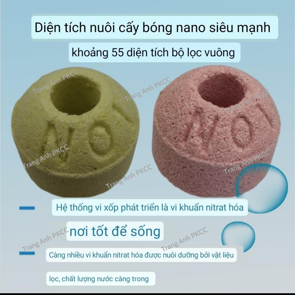 Viên sứ lọc tròn 5D Nano Bio NO1, Vật liệu lọc cao cấp cho bể cá cảnh