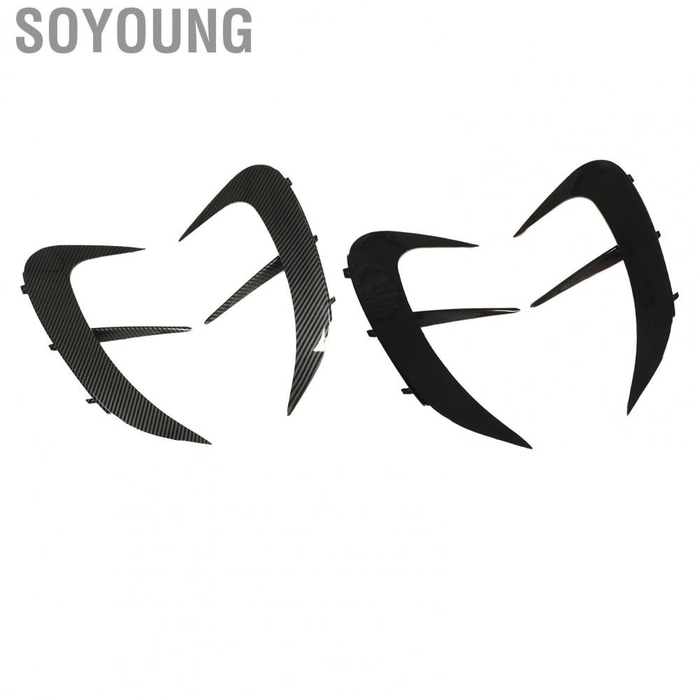 Soyoung Rear Bumper Spoiler  Air Vent Cover Elegant Style ABS Plastic Left Right Standard Size for C‑Class W206 AMG‑Line