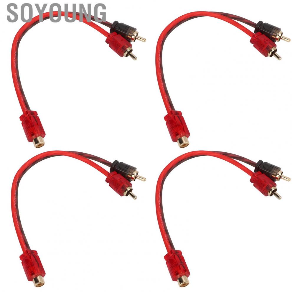 Soyoung Audio RCA Splitter Adaptor Cable  High Accuracy Noise Rejection 1 Female 2 Male Adapter Quality  for Device with 3.5mm Jack