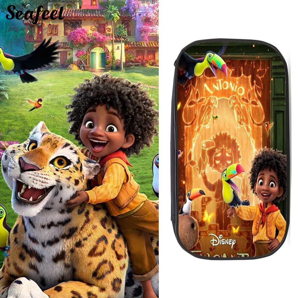 Túi Đựng Bút Bằng Vải Oxford Chống Bụi Họa Tiết Hoạt Hình Dễ Thương