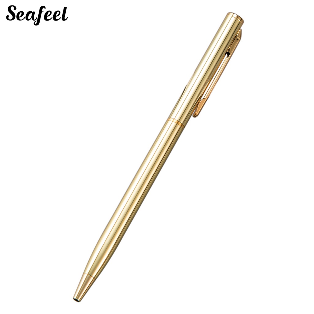 Bút Bi Mực Đen Ngòi Kim Loại Tiện Dụng Cho Văn Phòng