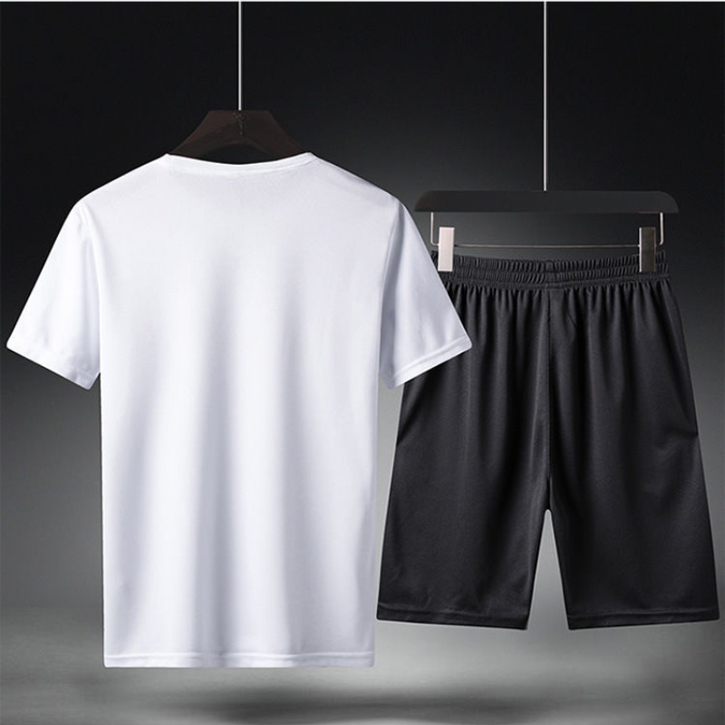 Bộ đồ nam thể thao mùa hè giản dị áo thun ngắn tay quần short mùa xuân và mùa thu thanh thiếu niên thể dục quần áo HZFMC4120