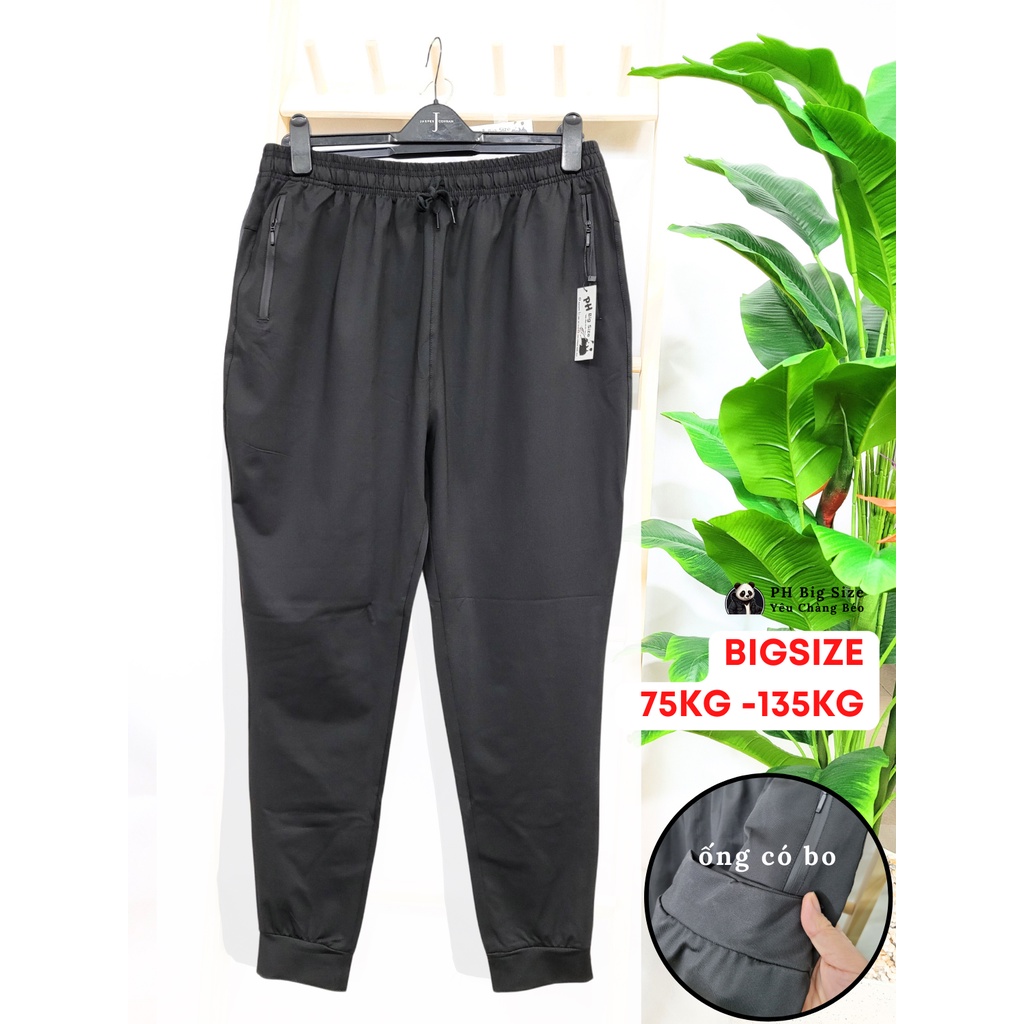 Big size 75kg - 135kg | Quần Dài Thun size lớn size to ngoai cỡ co giãn màu đen cho người béo | 0146