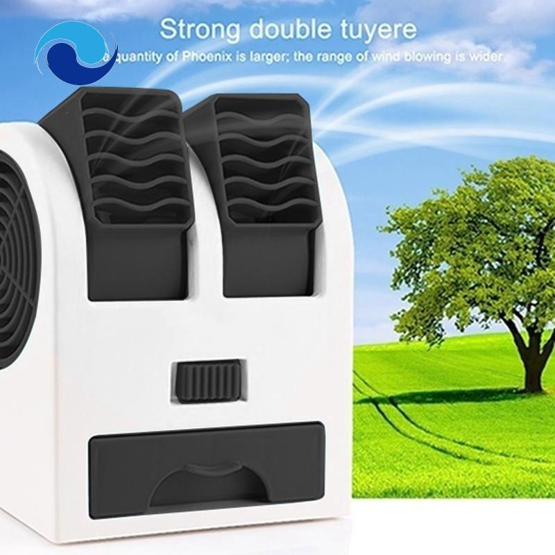 Quạt Điều Hòa Mini 3 Trong 1 Làm Ẩm Không Khí / Chạy Bằng Pin Tiện Dụng Cho Gia Đình