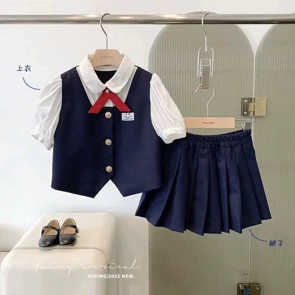 Hàng Có Sẵn Bộ Đồng Phục Học Sinh Mẫu Giáo Phong Cách Phương Tây Nhật Bản Công Nghệ Cao Phong Cách Mới Mùa Hè Cho Bé Gái