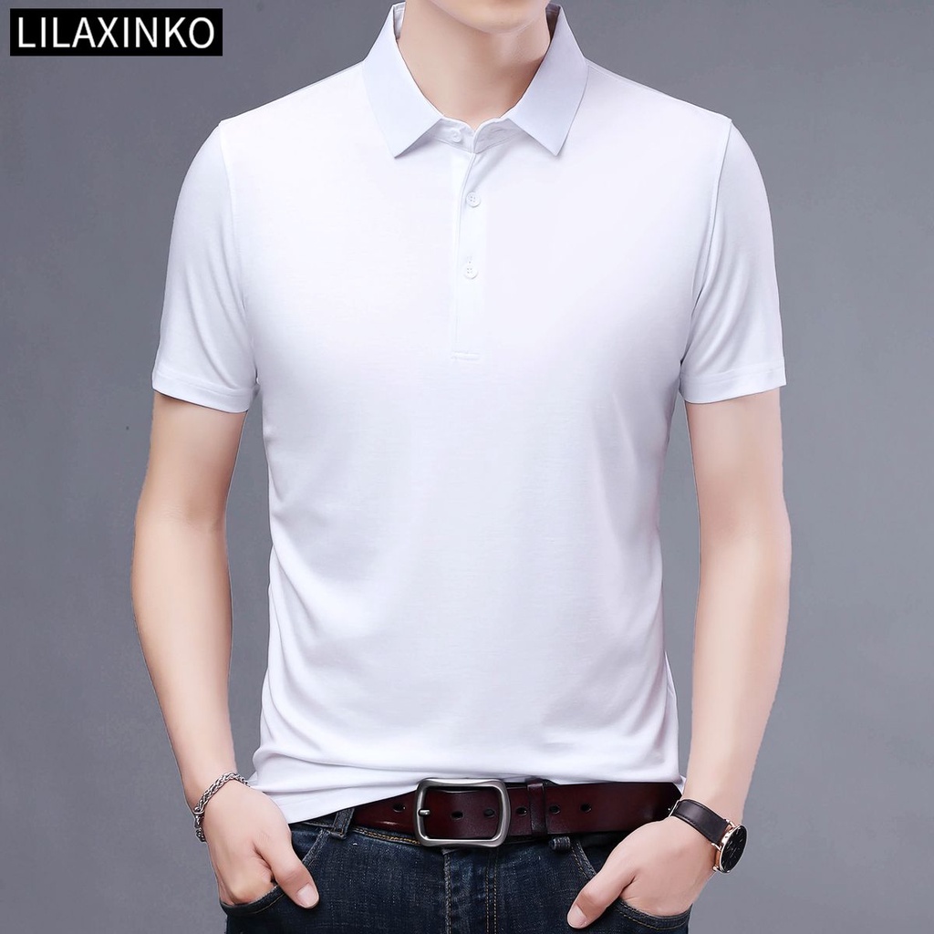 Áo Thun Polo Tay Ngắn Màu Trơn 8 Màu Thời Trang Dành Cho Nam