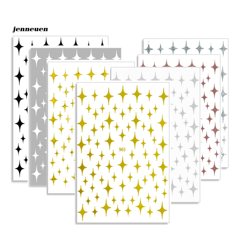 Bộ 7 Miếng Dán Móng Tay 3D Siêu Mỏng Chất Lượng Cao Cho Nữ