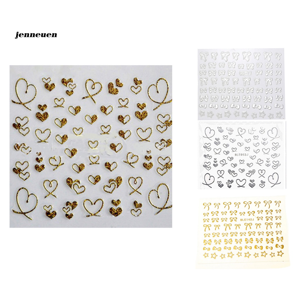 Miếng Dán Trang Trí Móng Tay Hình Trái Tim Xinh Xắn