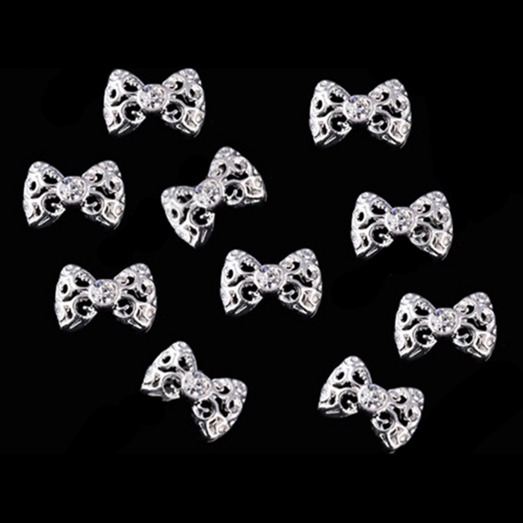 Set 10 Miếng Dán Trang Trí Móng Tay Bằng Hợp Kim Có Thể Tháo Rời