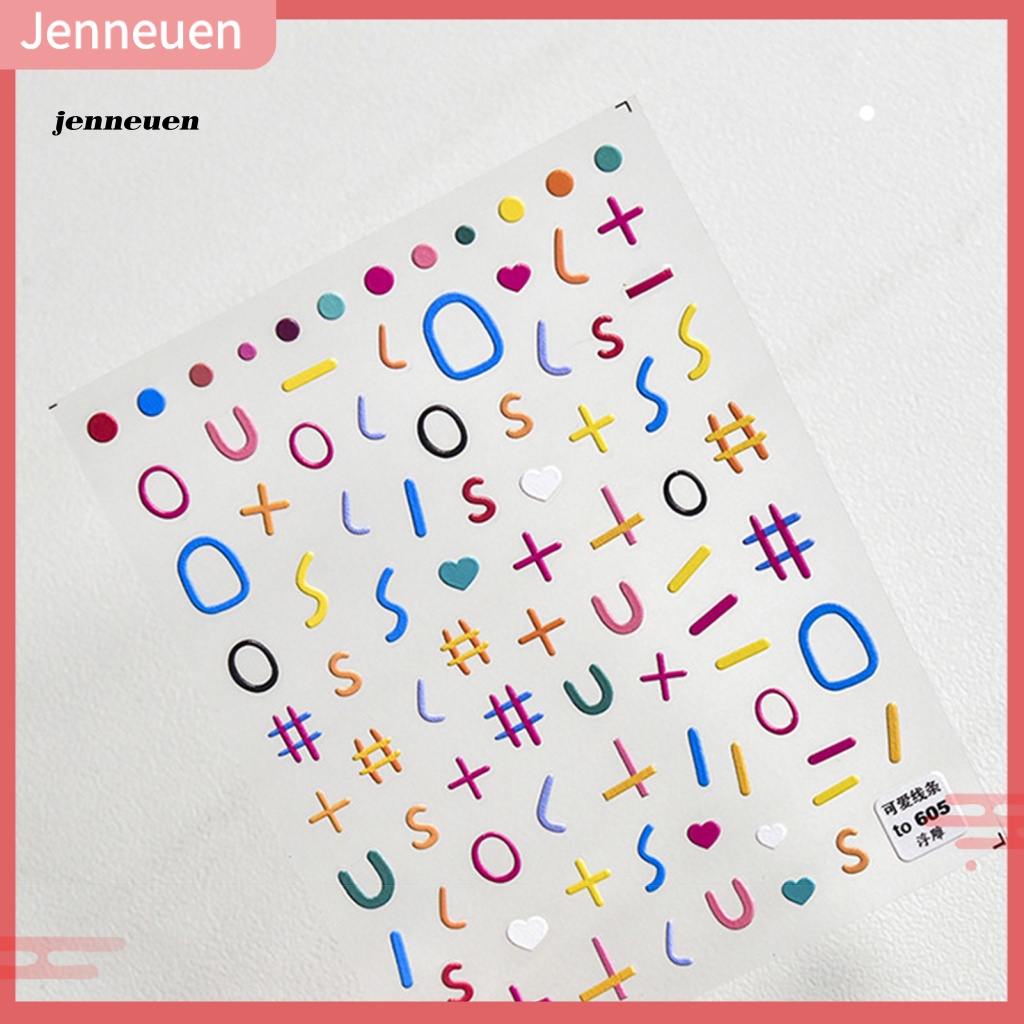 Miếng Dán Trang Trí Móng Tay Họa Tiết Dập Nổi Dễ Thương Dành Cho Nữ