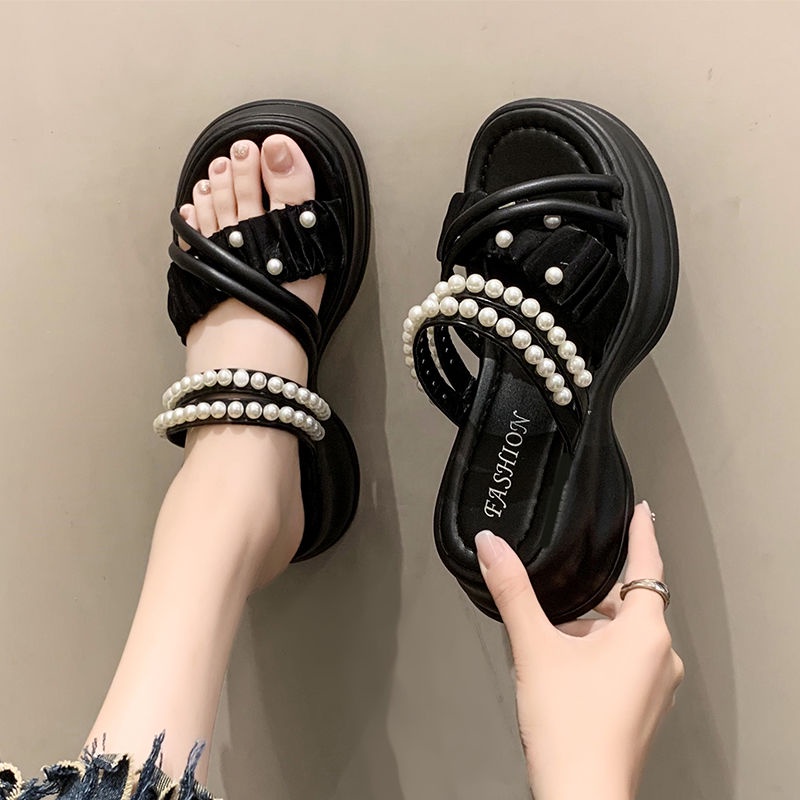C＆S Dép sandal nữ dép quai hậu Mùa hè Kiểu Dáng Thời Trang phong cách Pháp Cho Nữ 230718