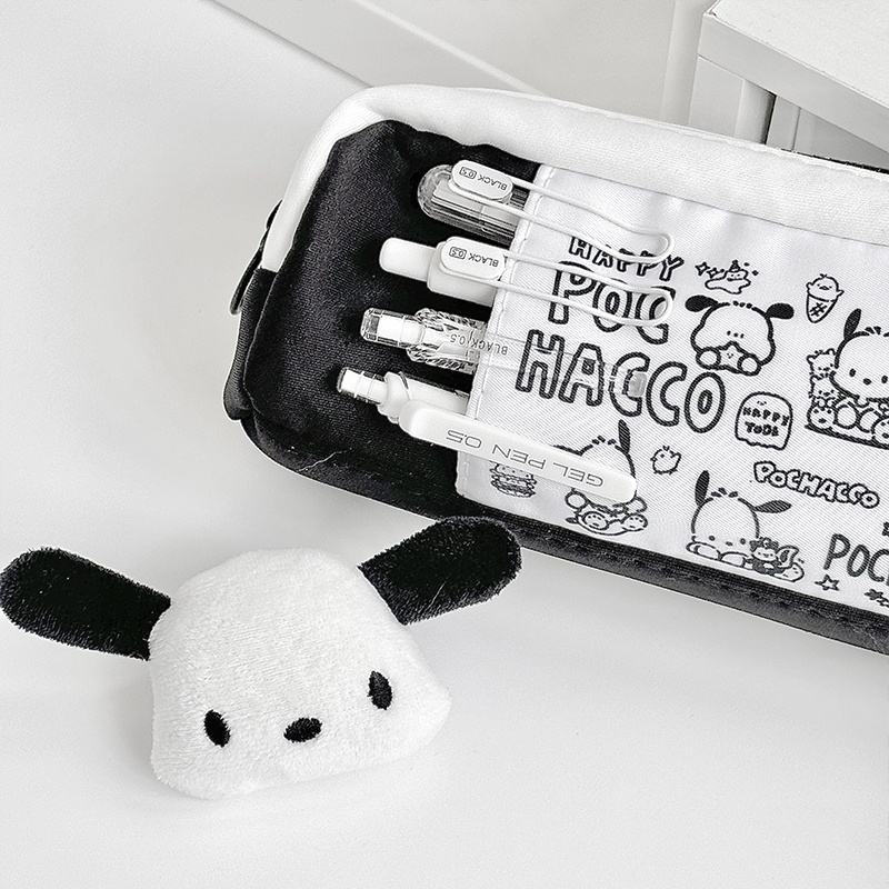 Túi Đựng Bút Chì Hai Ngăn Sức Chứa Lớn Hình Thú Nhồi Bông Hoạt Hình Pachacco Dễ Thương