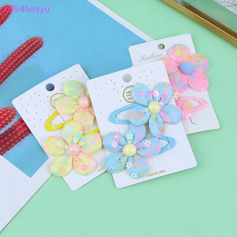 1 Cặp Kẹp Tóc Xo94Bsyu Họa Tiết Hoa Đơn Giản Đáng Yêu Cho Bé Gái