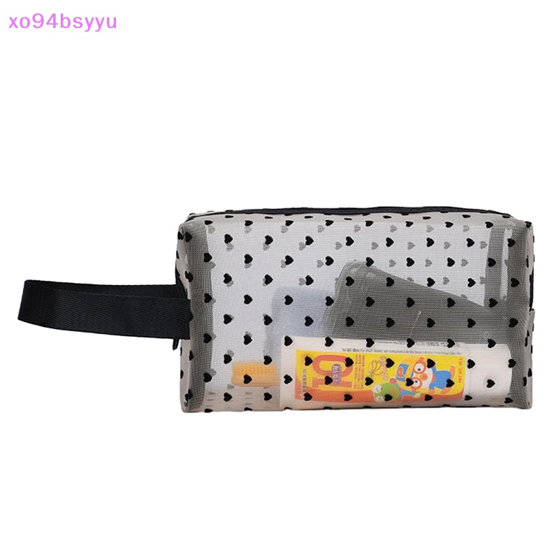 Túi Lưới Đựng Mỹ Phẩm Xo94Bsyu Màu Đen Có Khóa Kéo Tiện Dụng