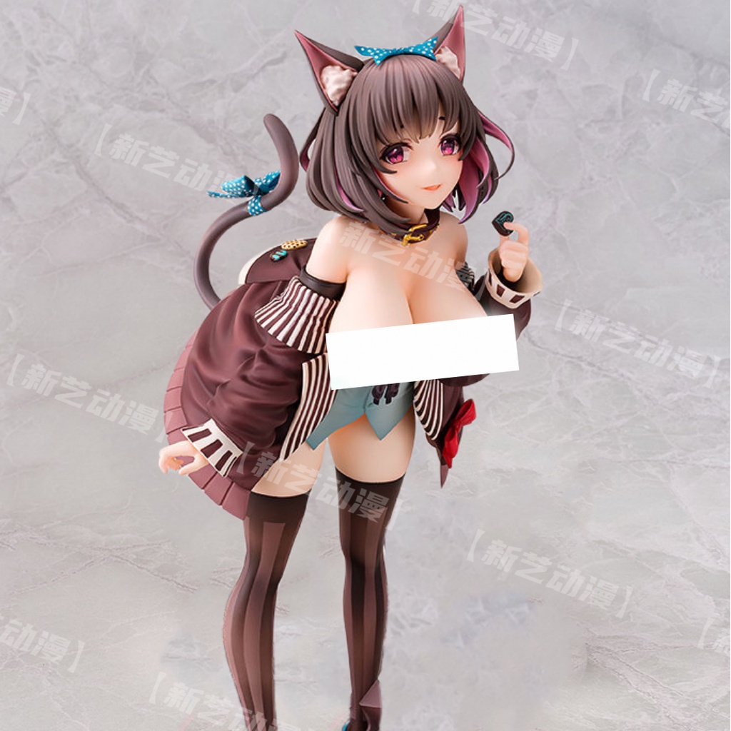 Mô Hình Nhân Vật Cô Gái Tai Mèo Hai Chiều Dễ Thương Để Bàn Trang Trí