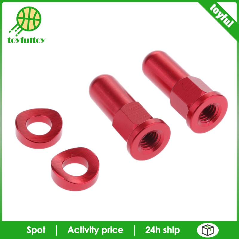 1 Cặp Đai Ốc Khóa Và Vòng Đệm Bằng Hợp Kim Nhôm Màu Đen Dành Cho Xe Đạp Địa