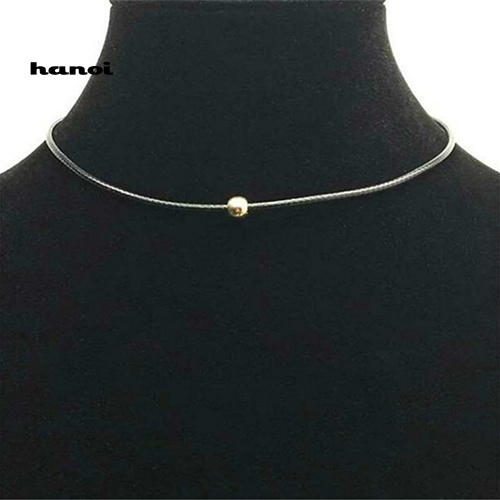 Vòng cổ Choker Da MặT HạT TròN ThờI Trang Cho Nữ