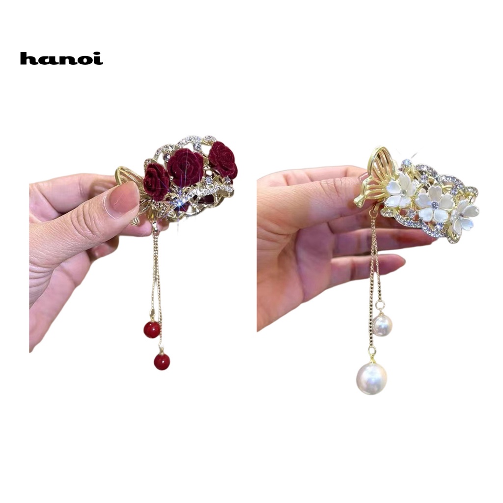 Kẹp Tóc Càng Cua Đính Đá Lấp Lánh Chống Trượt Trang Trí Tóc Đuôi Ngựa