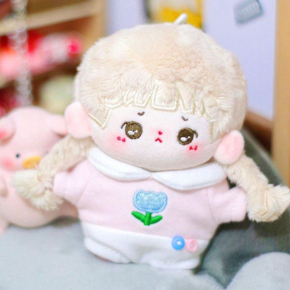 Haniray doll bodysuit, hoa văn chất liệu cotton quần áo búp bê, quần t-shirt có mũ mini mặc thường ngày trang phục búp bê thần tượng cho búp bê nhồi bông búp bê bông 10cm