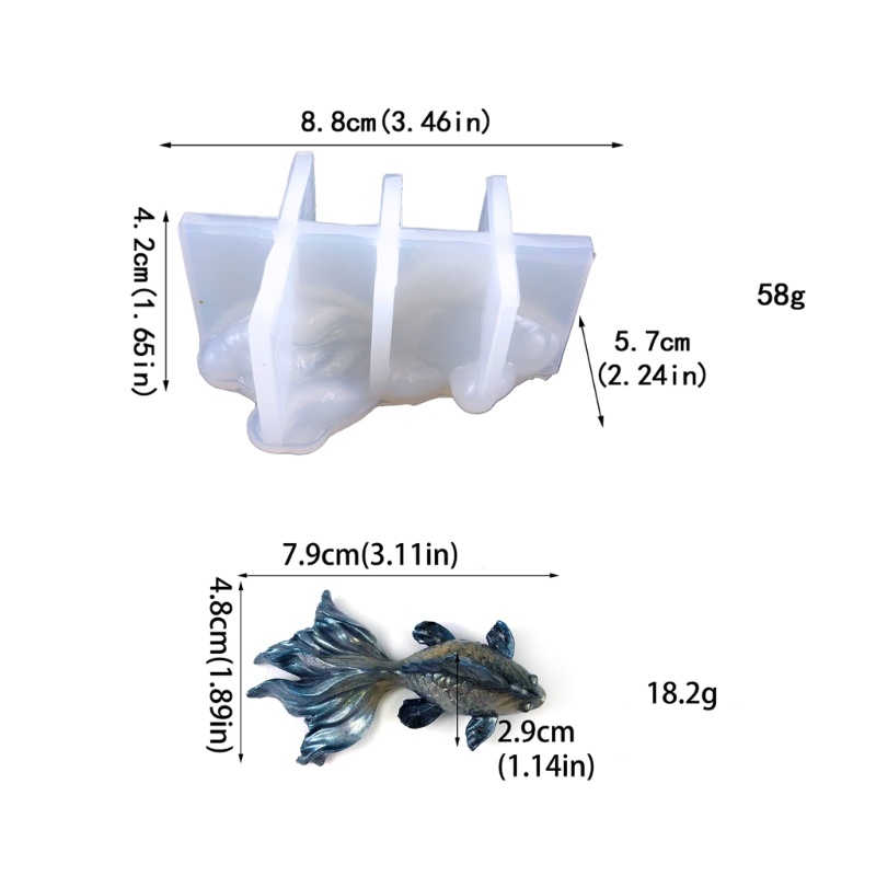 Nav nến khuôn silicone tự làm động vật hương thơm nến phim hoạt hình cá vàng khuôn thạch cao