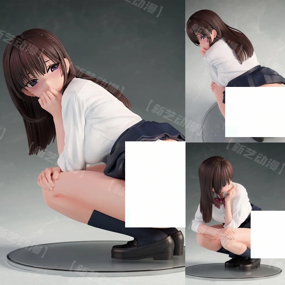 Mô Hình Nhân Vật Nữ Anime Squatting JK Sangase Daika Quyến Rũ Để Bàn Trang Trí
