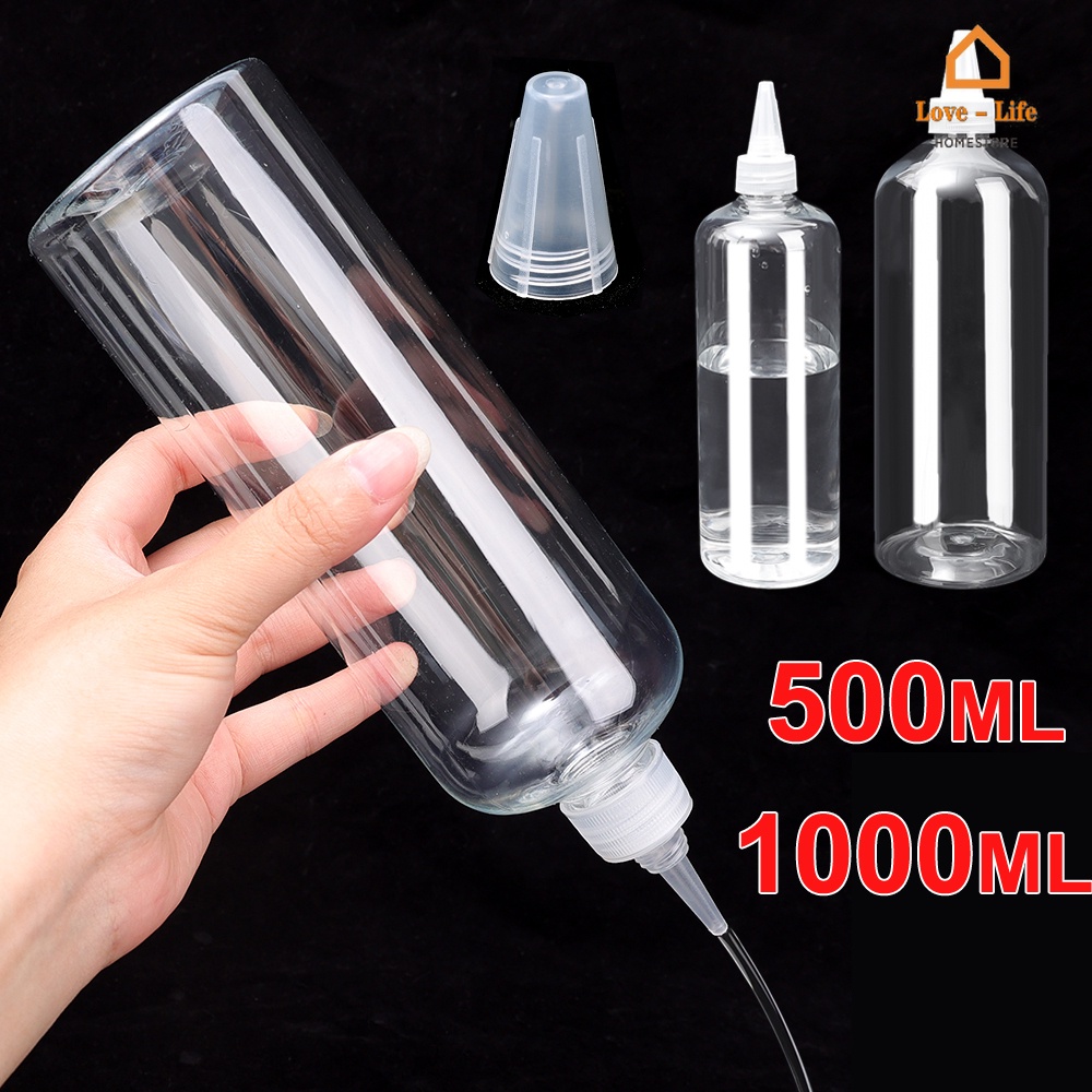 Bình Nhựa Rỗng Trong Suốt Đựng Gia Vị Có Nắp Chống Bụi 500 / 1000ML