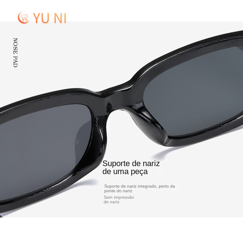 Kính Mát Gọng Vuông Nhỏ Phong Cách Âu Mỹ Thời Trang