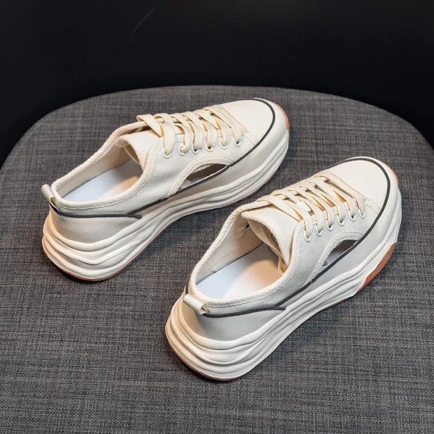 Giày Thể Thao Vải Canvas Đế Dày Thời Trang Mùa Hè 2023 Cho Nữ
