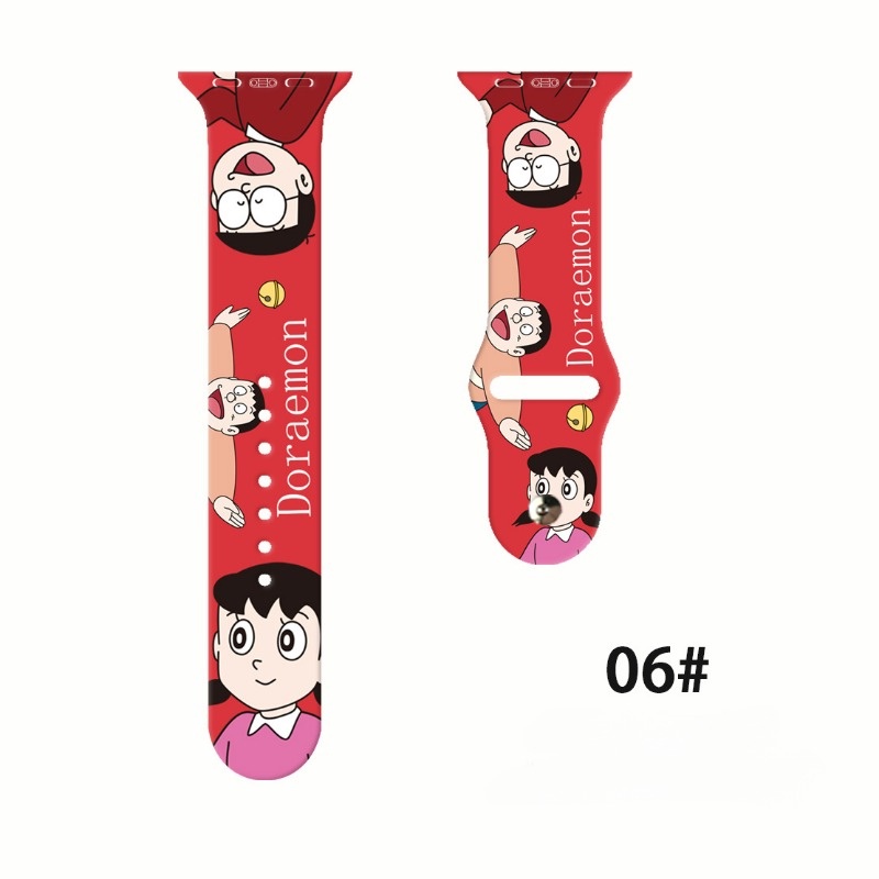 Dây Đeo Đồng Hồ In Hình Doraemon Dễ Thương Cho Ultra 49mm S8 7 SE 6 5 4 3 2 1