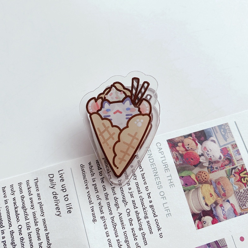 Kẹp Giấy Hai Mặt Bằng Acrylic Hình Mèo Kitty Xinh Xắn