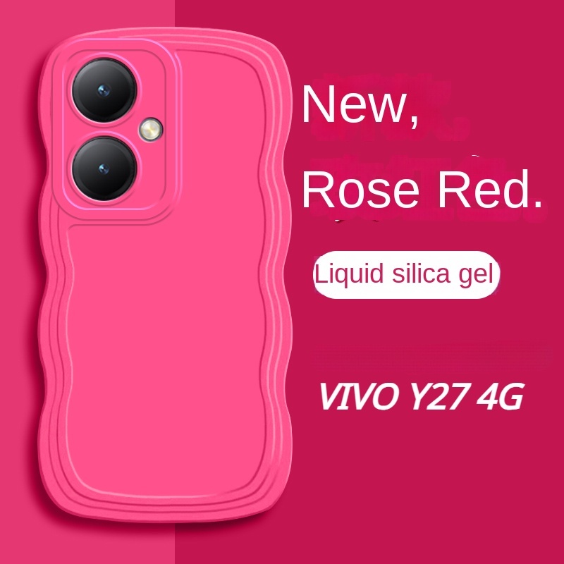 Ốp Điện Thoại Silicon Họa Tiết Lượn Sóng Cho VIVO Y27 Y36 V27e V27 X90 Pro + Sự Bảo Vệ
