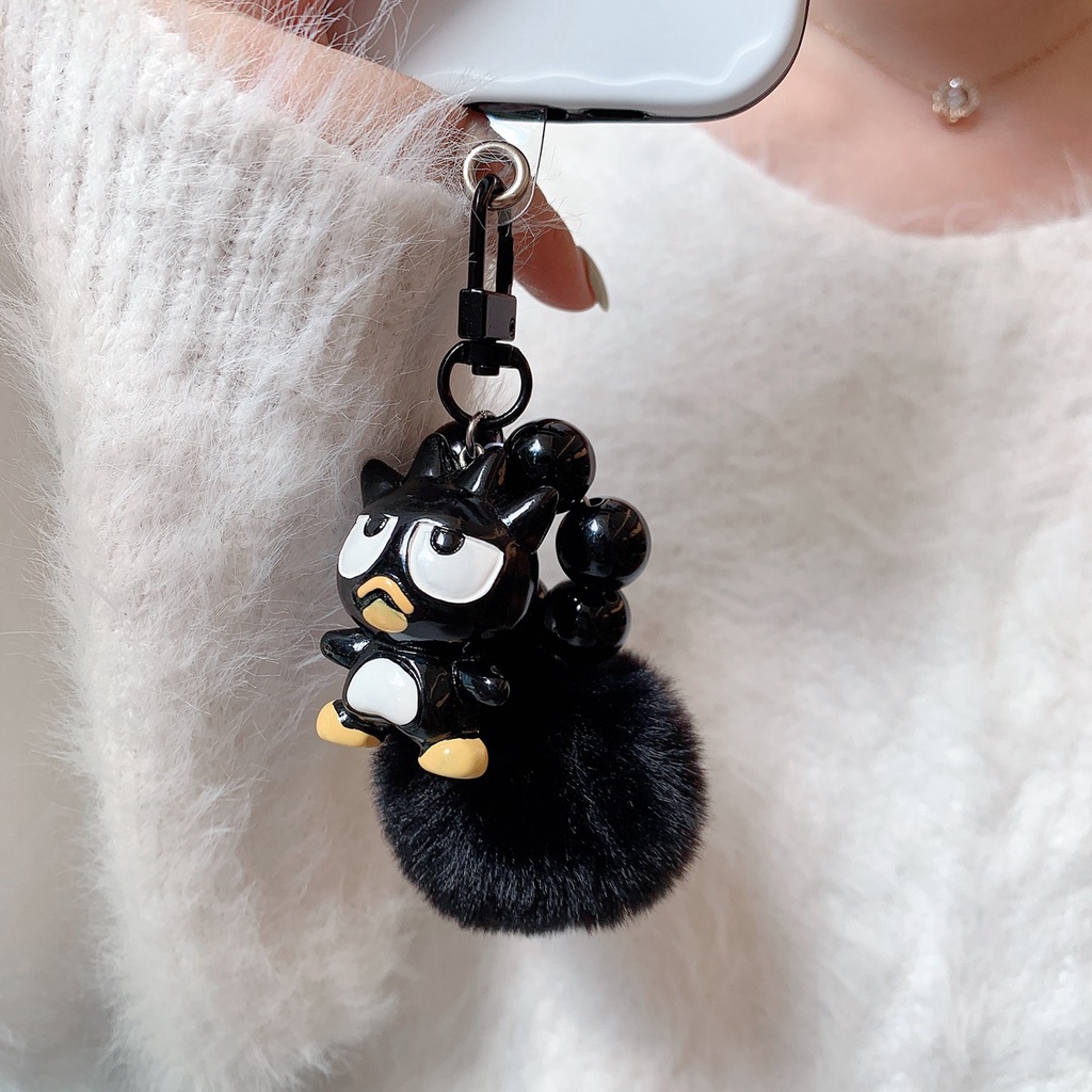 Dây Đeo Điện Thoại / Tai Nghe Bluetooth Chống Thất Lạc Hình Kuromi Melody Cinnamoroll Có Quả Bông Mềm Mại Dễ Thương