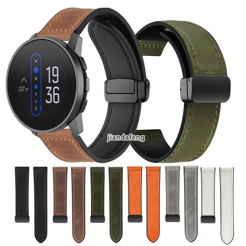 Dây Đeo Bằng Da Có Khóa Nam Châm Cho Đồng Hồ Thể Thao Suunto 9 Peak 43mm 5 Peak 3