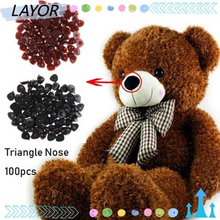 Set 100 nút nhựa hình tam giác dùng làm mũi thú nhồi bông DIY tiện dụng